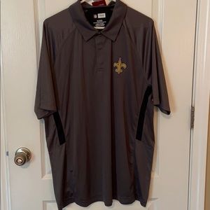 Granite/black men’s New Orleans Saints polo